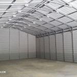 The Interior of a building from Steel Building Garages.