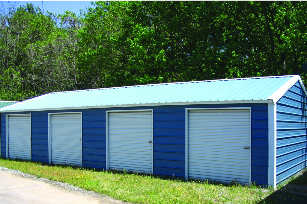 4 garages help organize storage or protect many vehicles at once