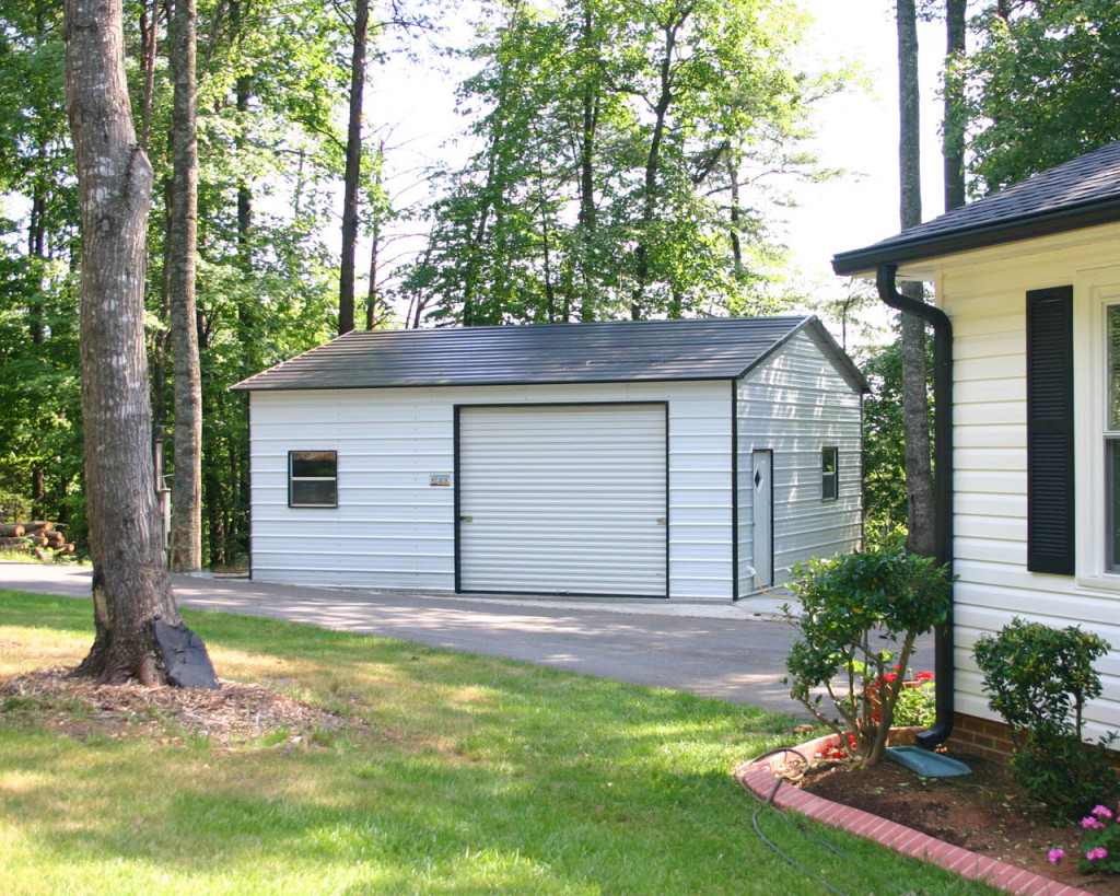 Attractive one car residential metal garages