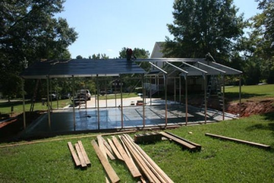 Residential garages are easily assembled