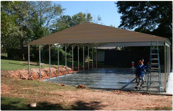 Easy installation of steel building by steel building garages
