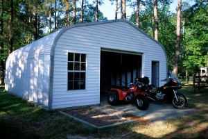 Steel garages are perfect for motorcycle storage