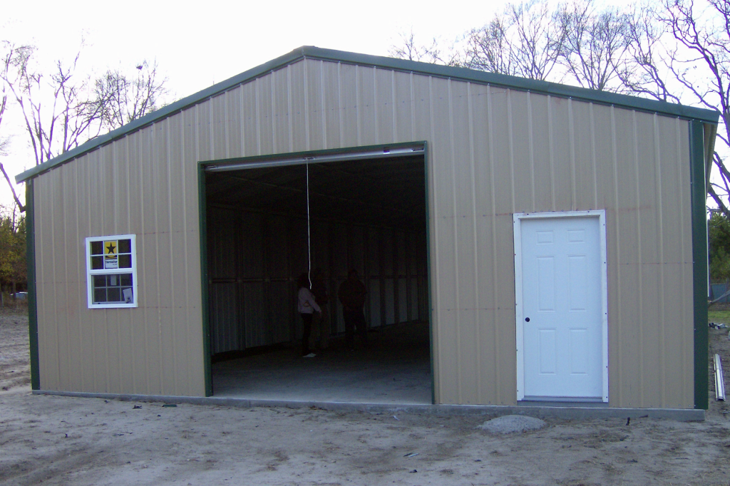 Customized metal garage by steel building garages