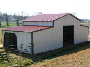 Large steel metal building