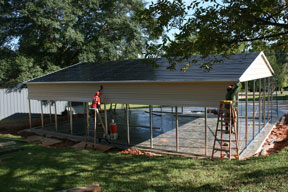 metal garage buildings assembly