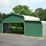 County barn created from a metal garage