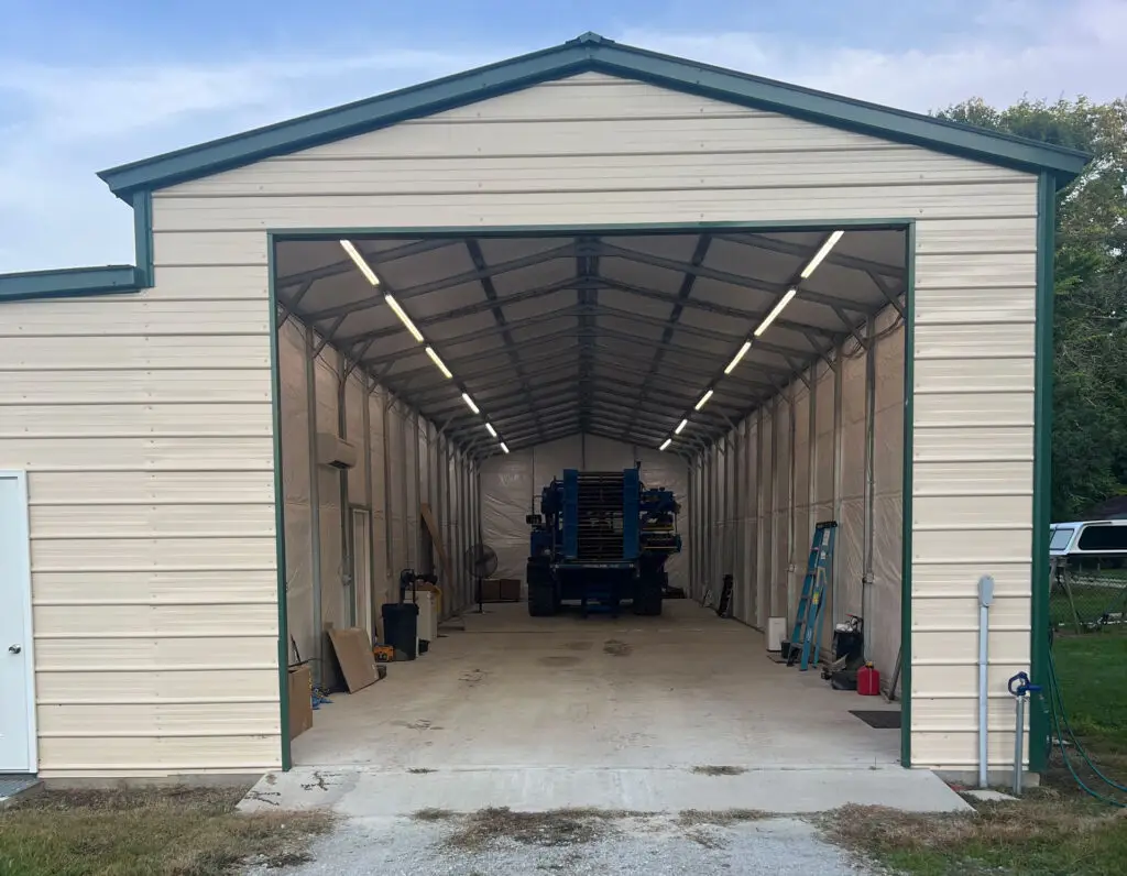 Steel Building Garage extension project 2025