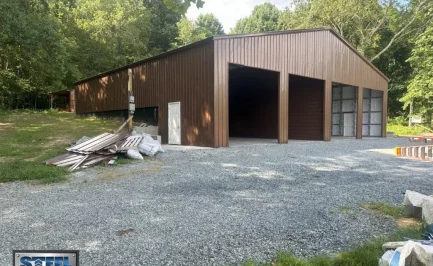 Winkler Knives completed steel building